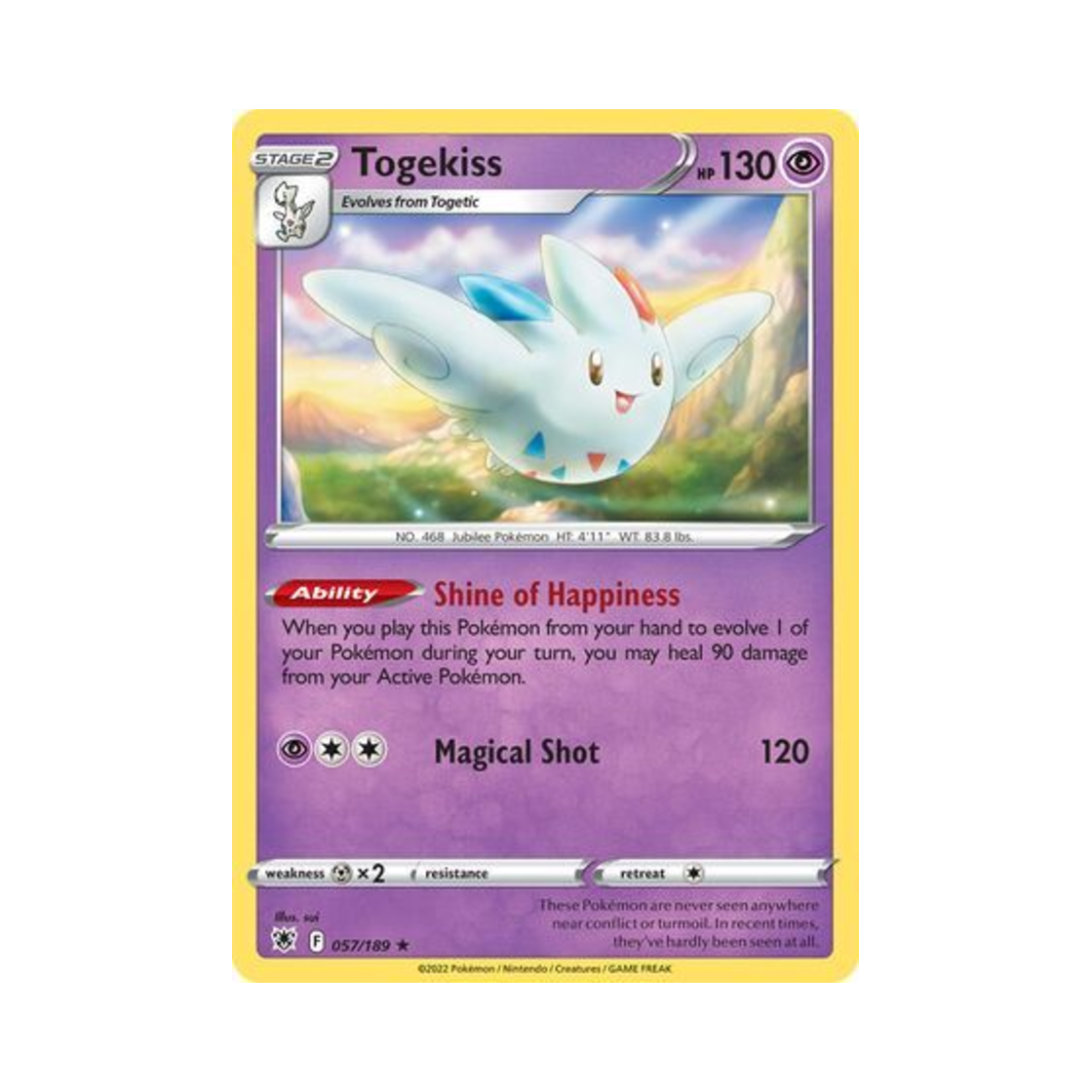 포켓몬 TCG 토게키스 RH 아스트랄 레디안스 (영문판)(Pokemon TCG Togekiss RH Astral Radiance (English Ver.)) - 1
