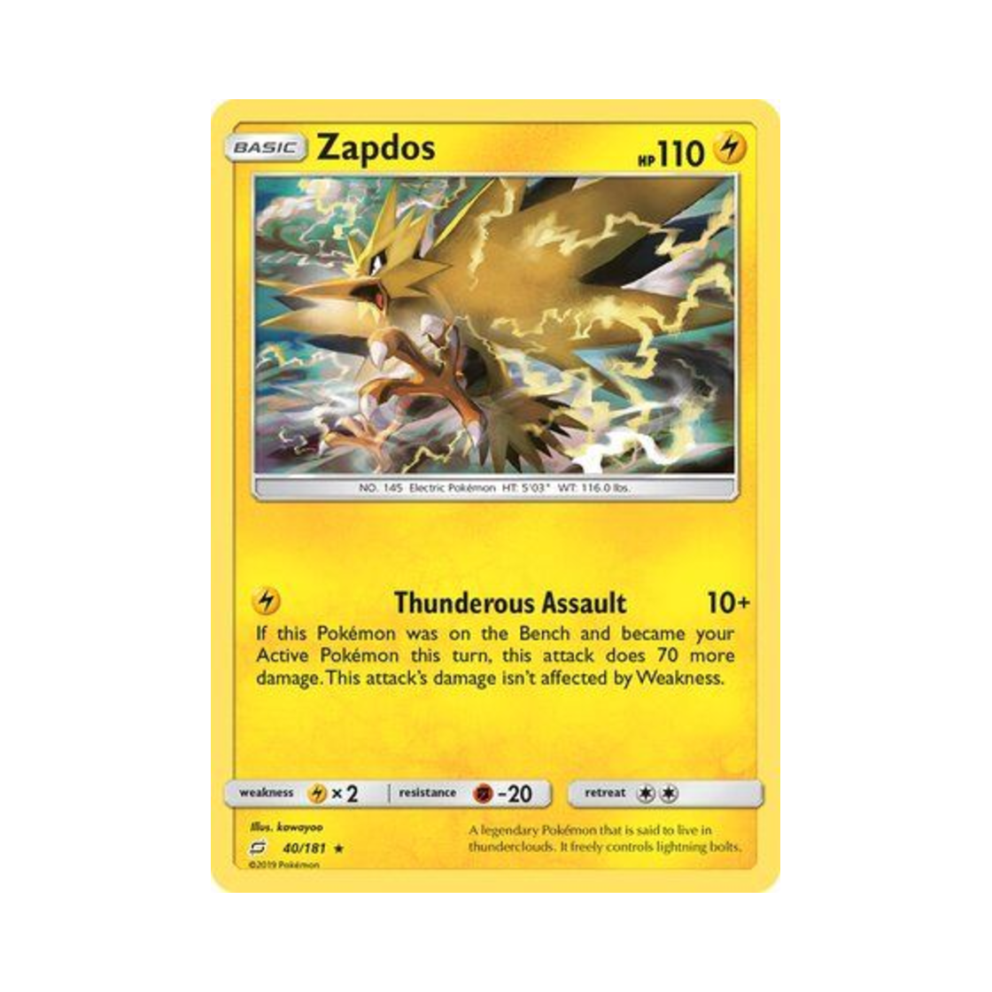 포켓몬 TCG 썬더 RH 팀업 (영문판)(Pokemon TCG Zapdos RH Team Up (English Ver.)) - 1