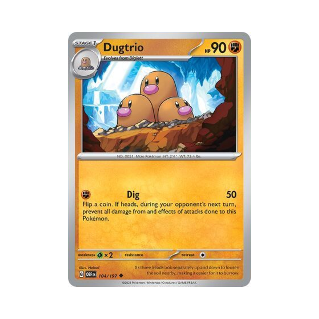 포켓몬 TCG 닥트리오 U 옵시디언 플레임즈 (영문판)(Pokemon TCG Dugtrio U Obsidian Flames (English Ver.)) - 1