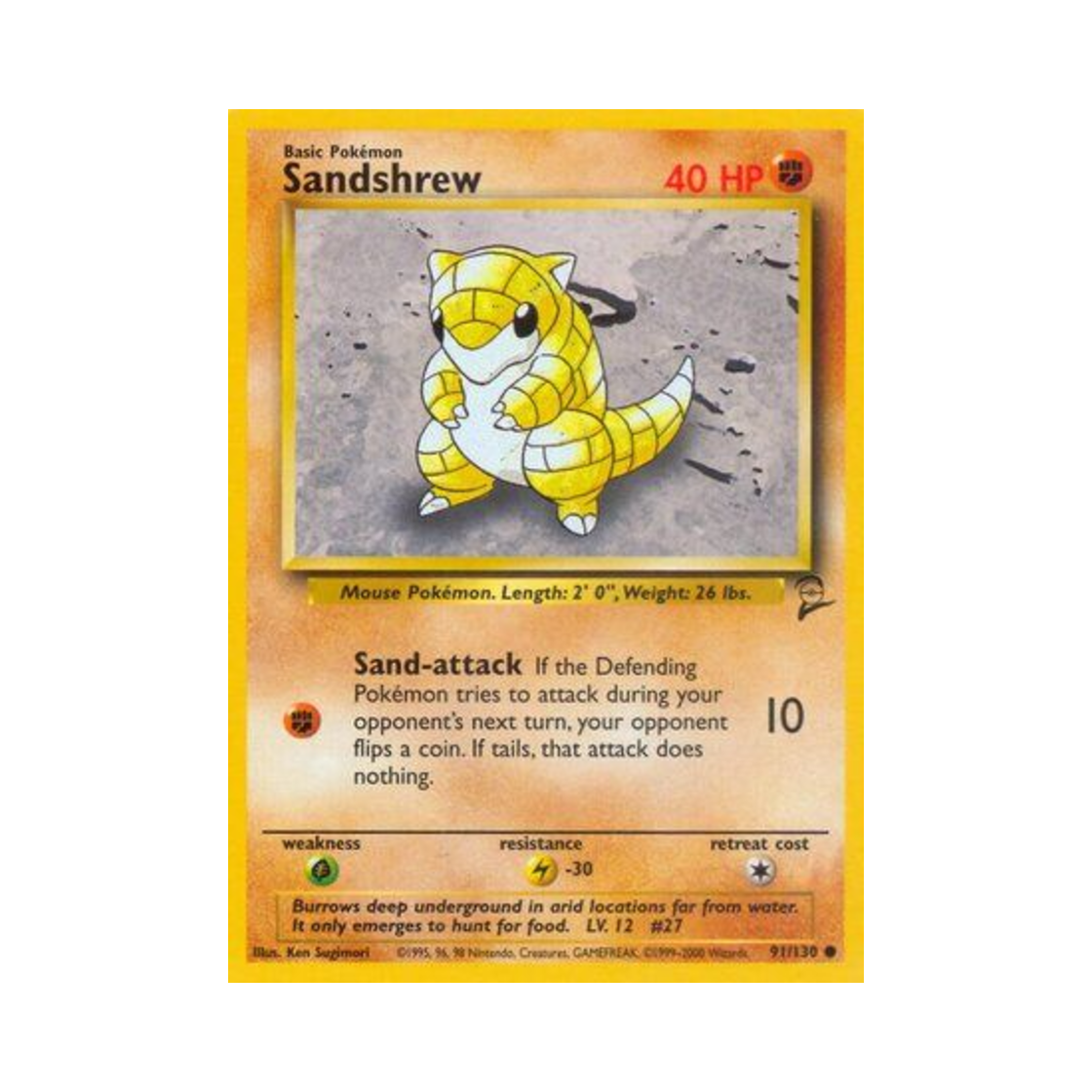 포켓몬 TCG 모래두지 C 베이스 세트 2 (영문판)(Pokemon TCG Sandshrew C Base Set 2 (English Ver.)) - 1