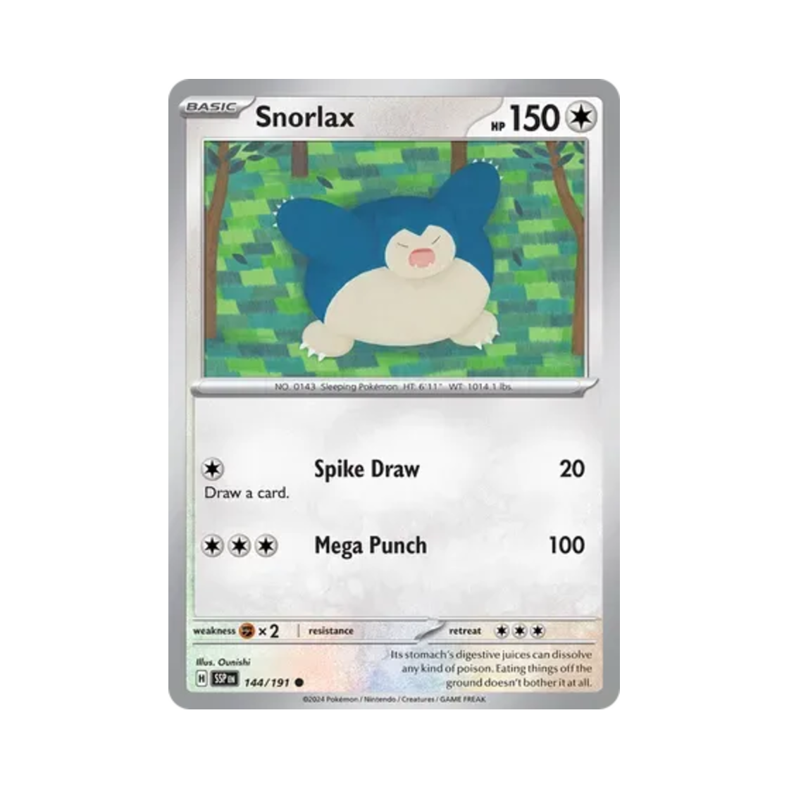 포켓몬 TCG 잠만보 C 서징 스파크 (영문판)(Pokemon TCG Snorlax C Surging Sparks (English Ver.)) - 1