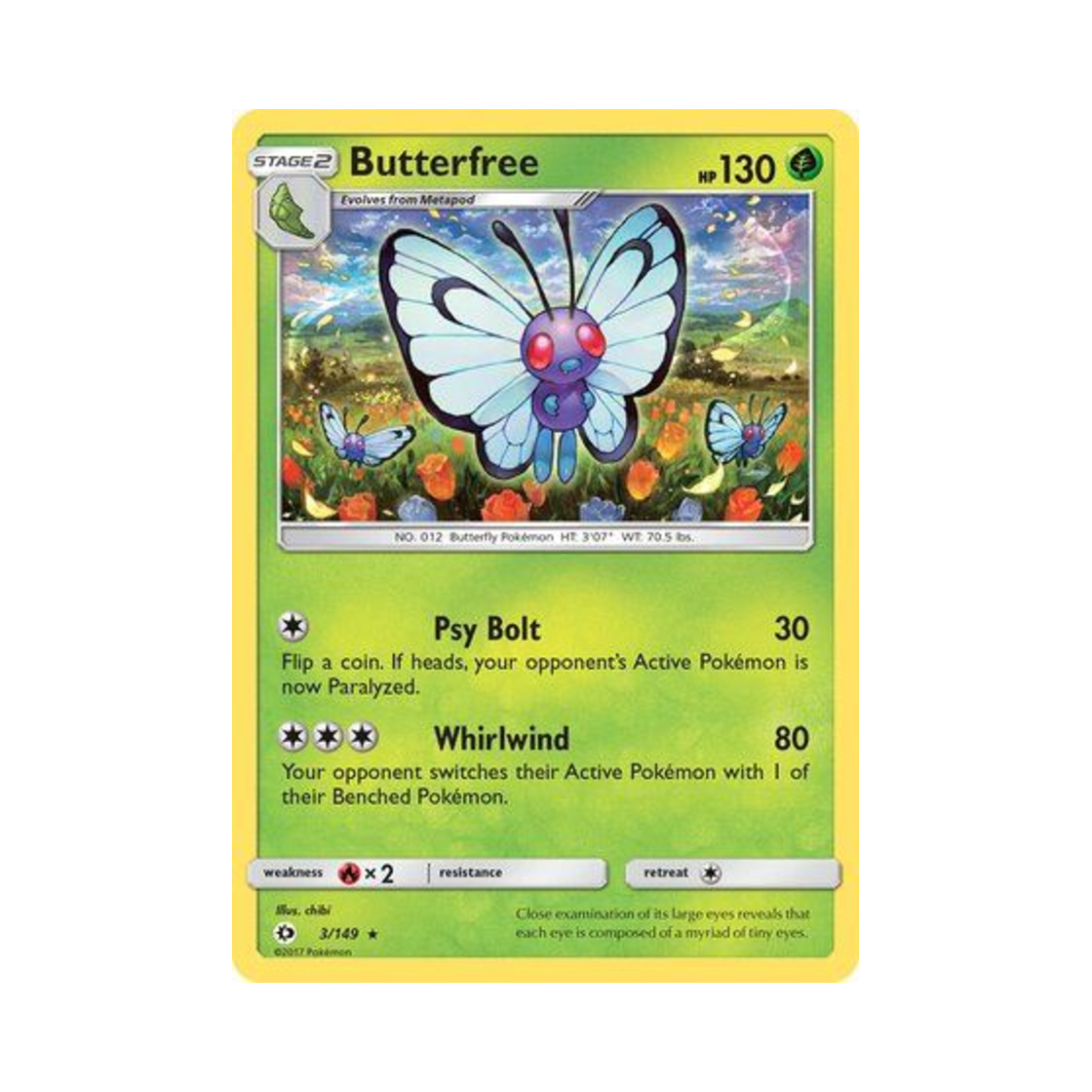 포켓몬 TCG 버터플 R 썬 & 문 (영문판)(Pokemon TCG Butterfree R Sun & Moon (English Ver.)) - 1