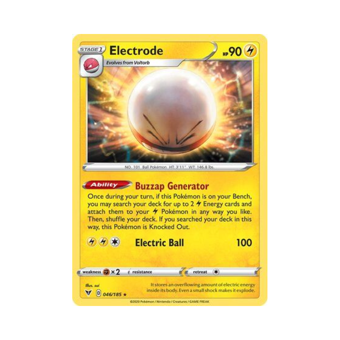 포켓몬 TCG 붐볼 RH 비비드 볼티지 (영문판)(Pokemon TCG Electrode RH Vivid Voltage (English Ver.)) - 1
