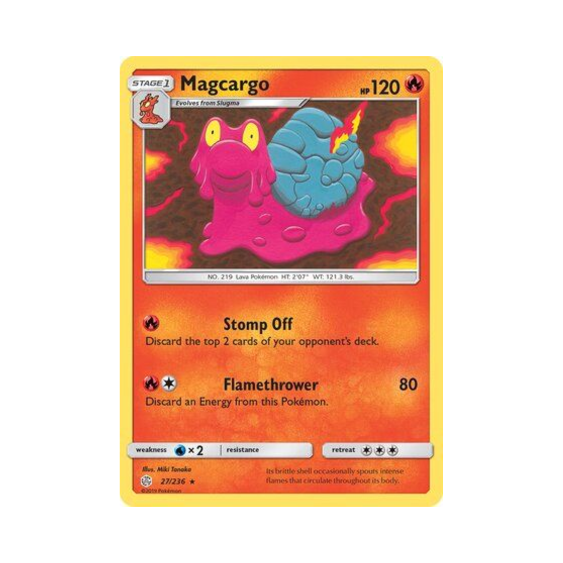 포켓몬 TCG 마그카르고 R 코스믹 이클립스 (영문판)(Pokemon TCG Magcargo R Cosmic Eclipse (English Ver.)) - 1