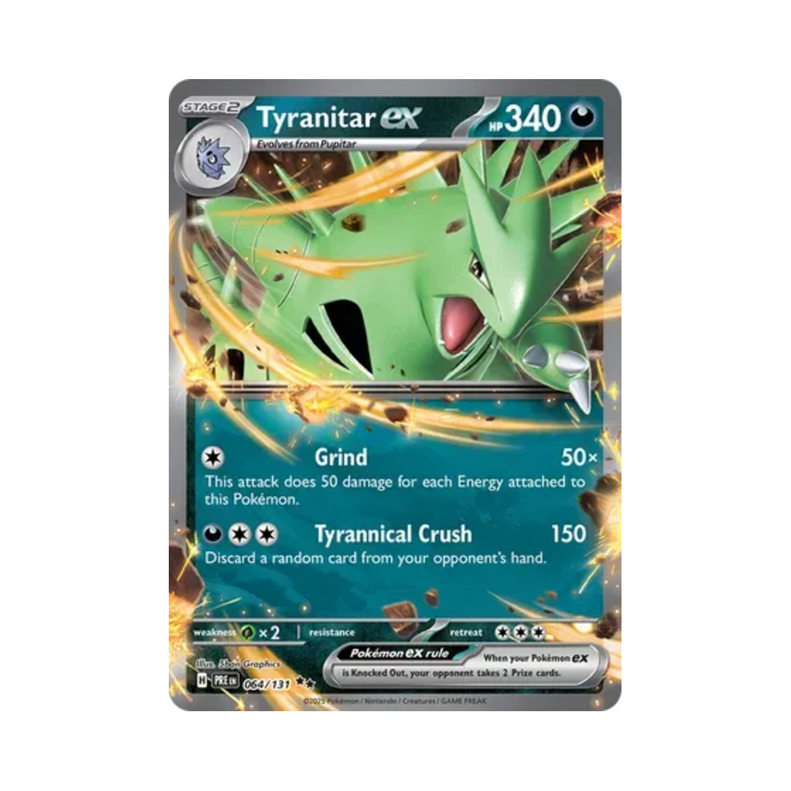 포켓몬 TCG 마기라스 ex DR 프리즈매틱 에볼루션즈 (영문판)(Pokemon TCG Tyranitar ex DR Prismatic Evolutions (English Ver.))