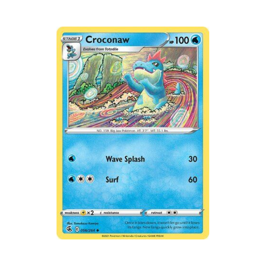 포켓몬 TCG 엘리게이 U 퓨전 스트라이크 (영문판)(Pokemon TCG Croconaw U Fusion Strike (English Ver.))