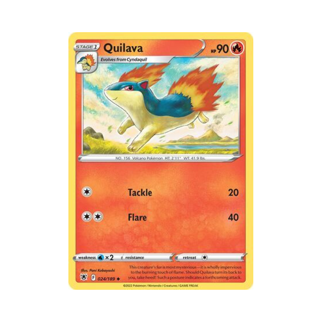 포켓몬 TCG 마그케인 U 아스트랄 레디안스 (영문판)(Pokemon TCG Quilava U Astral Radiance (English Ver.)) - 1