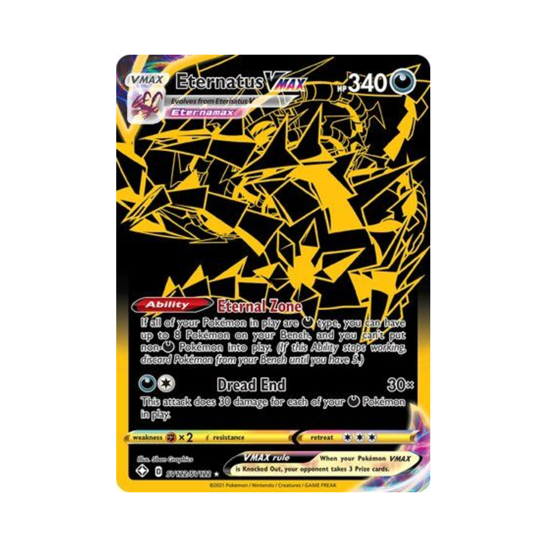 SHFSV122/SV122 Pokemon TCG Eternatus VMAX RS Shining Fates (English Ver.)