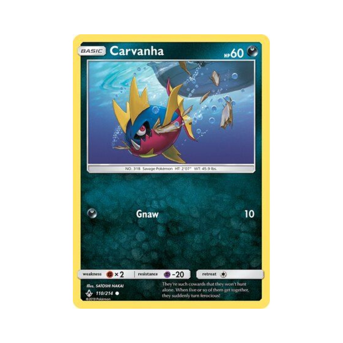 포켓몬 TCG 샤프니아 C 언브로큰 본즈 (영문판)(Pokemon TCG Carvanha C Unbroken Bonds (English Ver.)) - 1