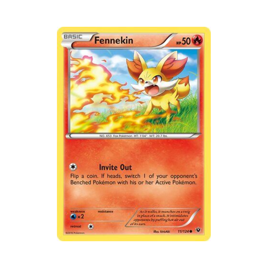 포켓몬 TCG 푸호꼬 C 페이츠 컬라이드 (영문판)(Pokemon TCG Fennekin C Fates Collide (English Ver.))