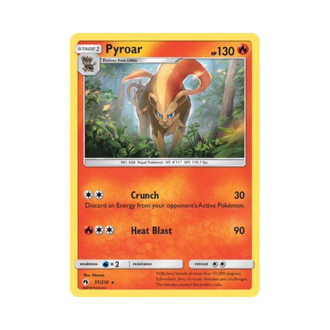 포켓몬 TCG 화염레오 R 로스트 썬더 (영문판)(Pokemon TCG Pyroar R Lost Thunder (English Ver.))