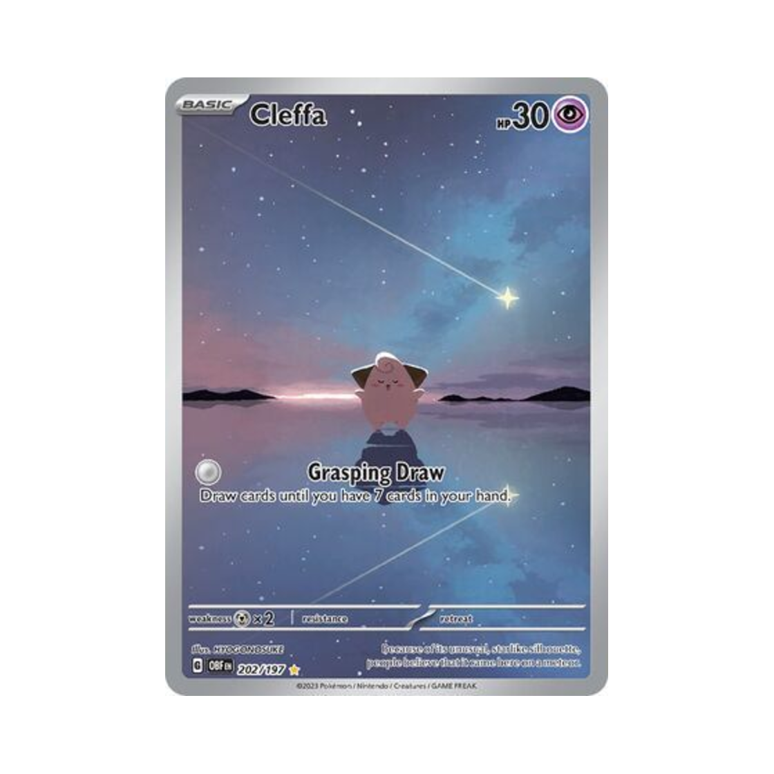 포켓몬 TCG 삐 IR 옵시디언 플레임즈 (영문판)(Pokemon TCG Cleffa IR Obsidian Flames (English Ver.))