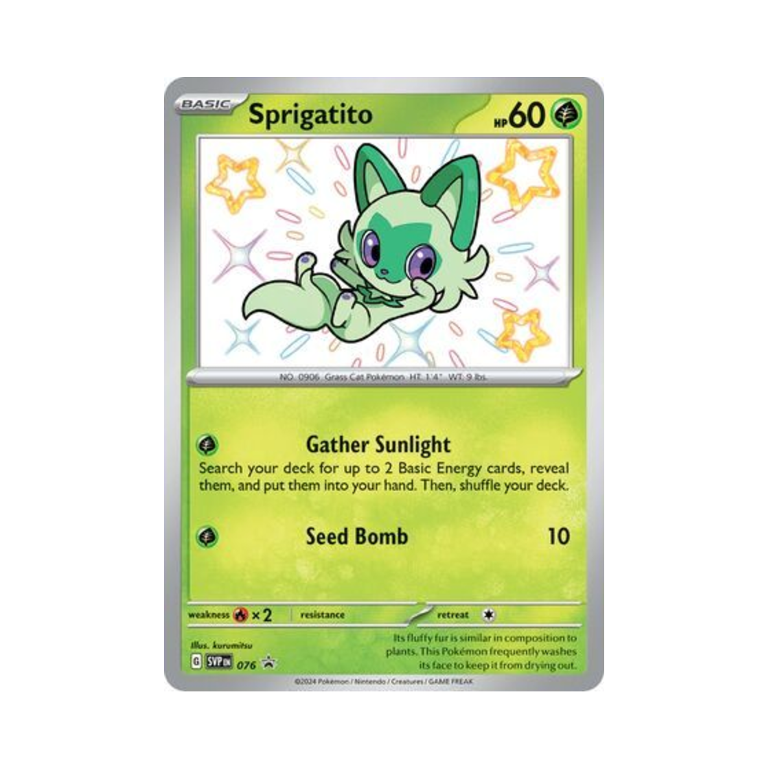 포켓몬 TCG 나오하 P 스칼렛 & 바이올렛 프로모 카드 (영문판)(Pokemon TCG Sprigatito P Scarlet & Violet Promos (English Ver.))
