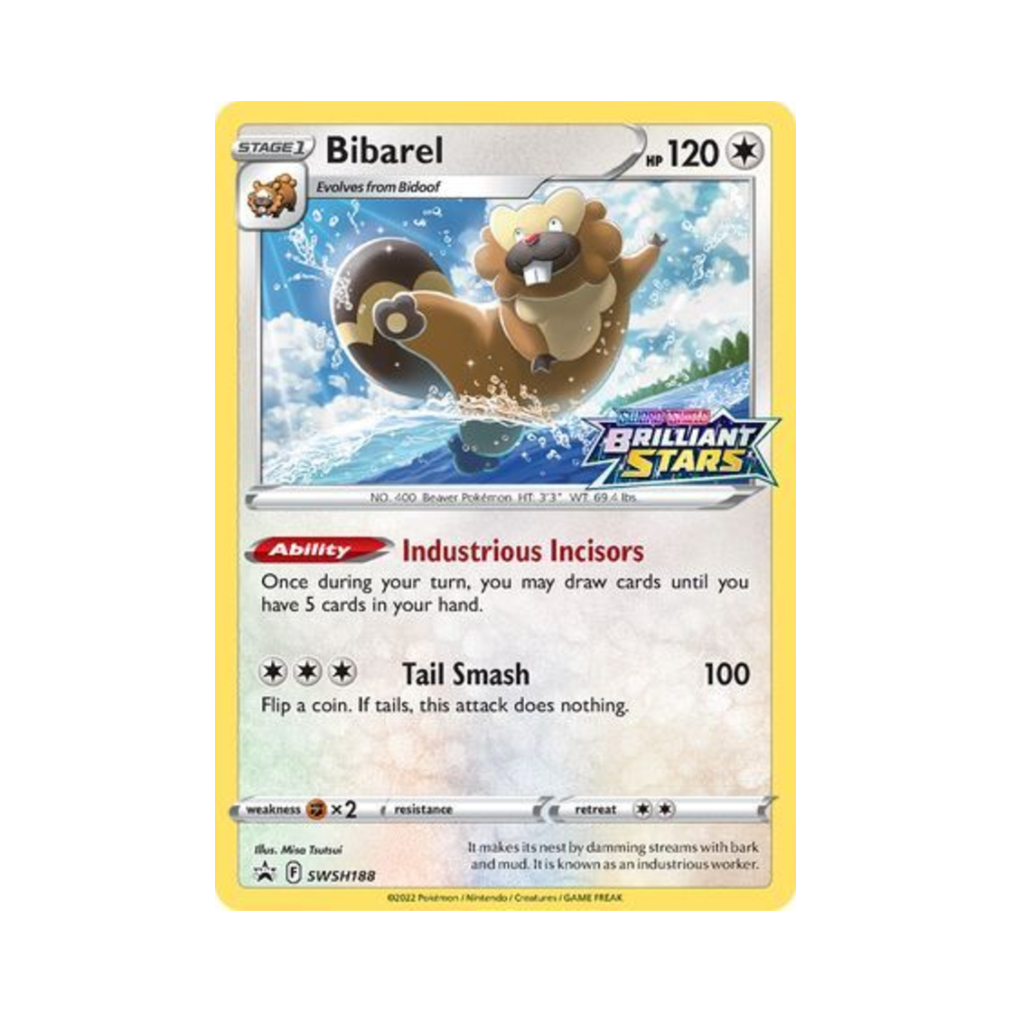 포켓몬 TCG 비버통 P 소드 & 실드 프로모카드 (영문판)(Pokemon TCG Bibarel P Sword & Shield Promos (English Ver.)) - 1