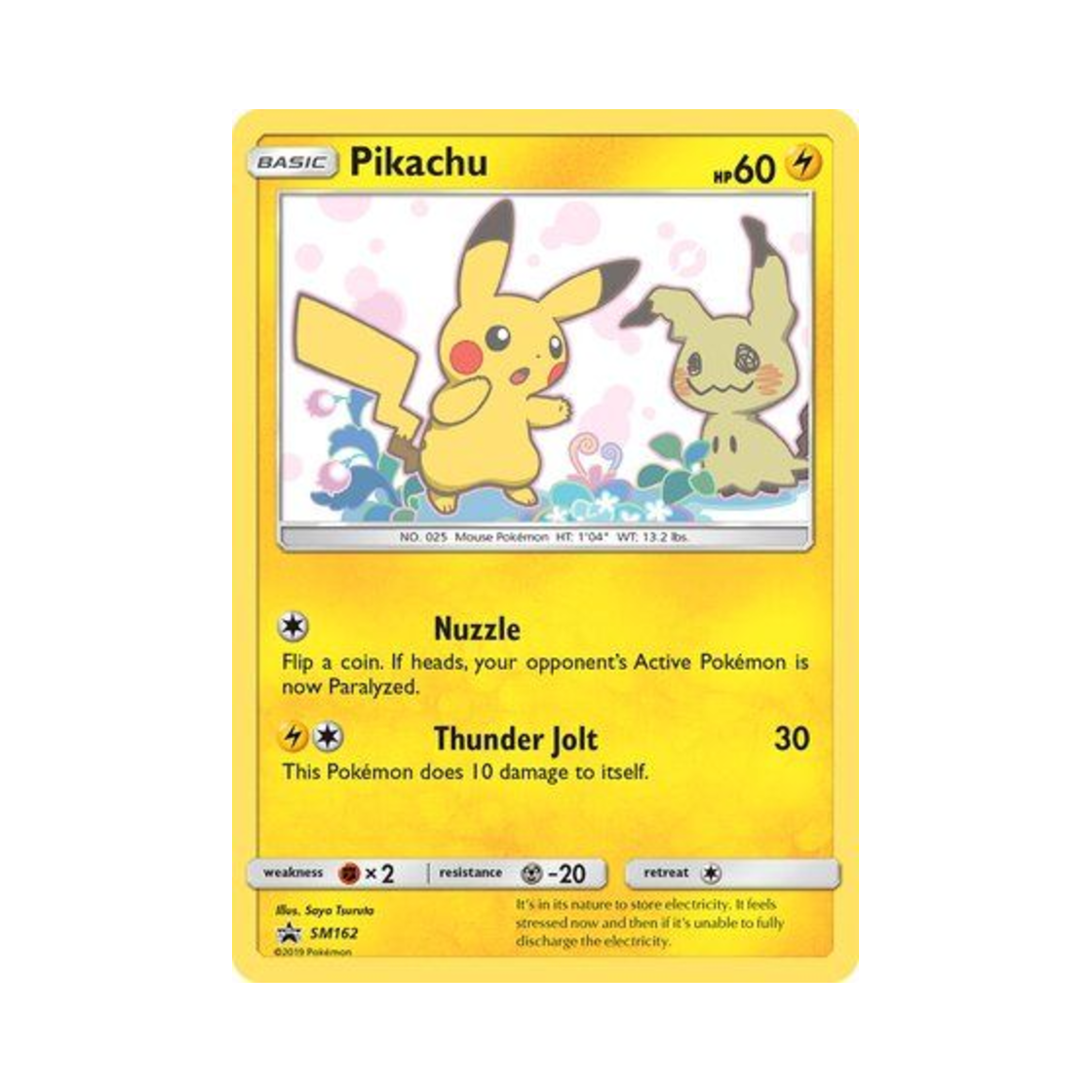 SMPSM162 Pokemon TCG Pikachu P Sun & Moon Promos (English Ver.)