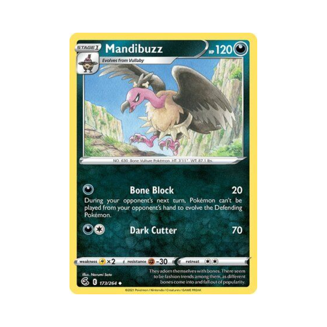 포켓몬 TCG 버랜지나 U 퓨전 스트라이크 (영문판)(Pokemon TCG Mandibuzz U Fusion Strike (English Ver.))