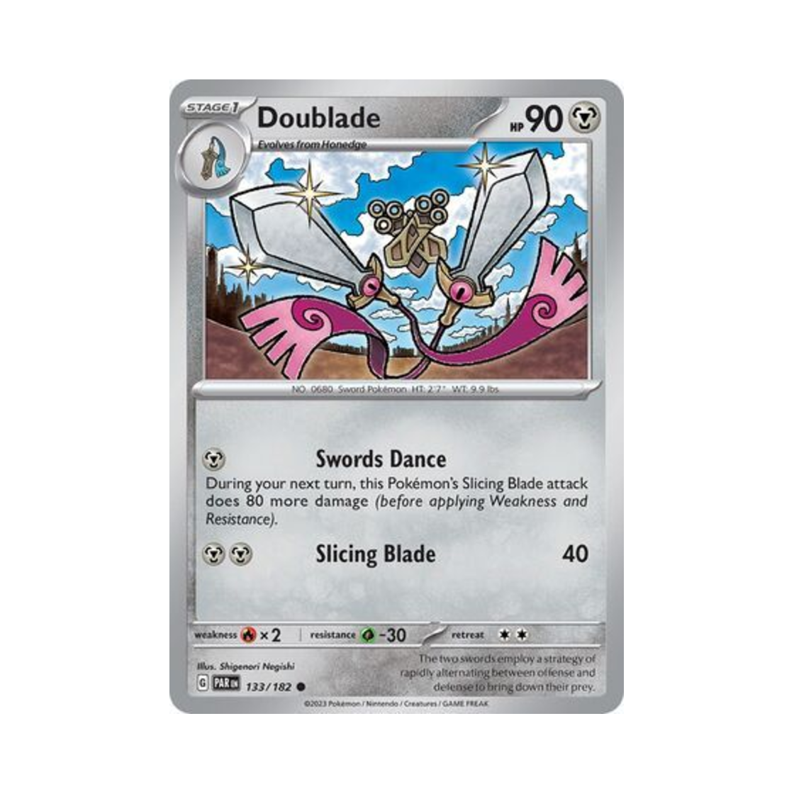 포켓몬 TCG 쌍검킬 C 파라독스 리프트 (영문판)(Pokemon TCG Doublade C Paradox Rift (English Ver.)) - 1