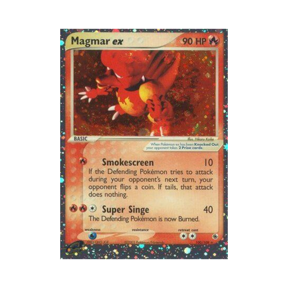 포켓몬 TCG 마그마 ex RHe EX 루비 & 사파이어 (영문판)(Pokemon TCG Magmar ex RHe EX Ruby & Sapphire (English Ver.))