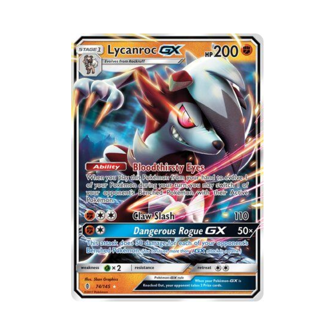 포켓몬 TCG 루가루암 GX RHG 가디언스 라이징 (영문판)(Pokemon TCG Lycanroc GX RHG Guardians Rising (English Ver.)) - 1