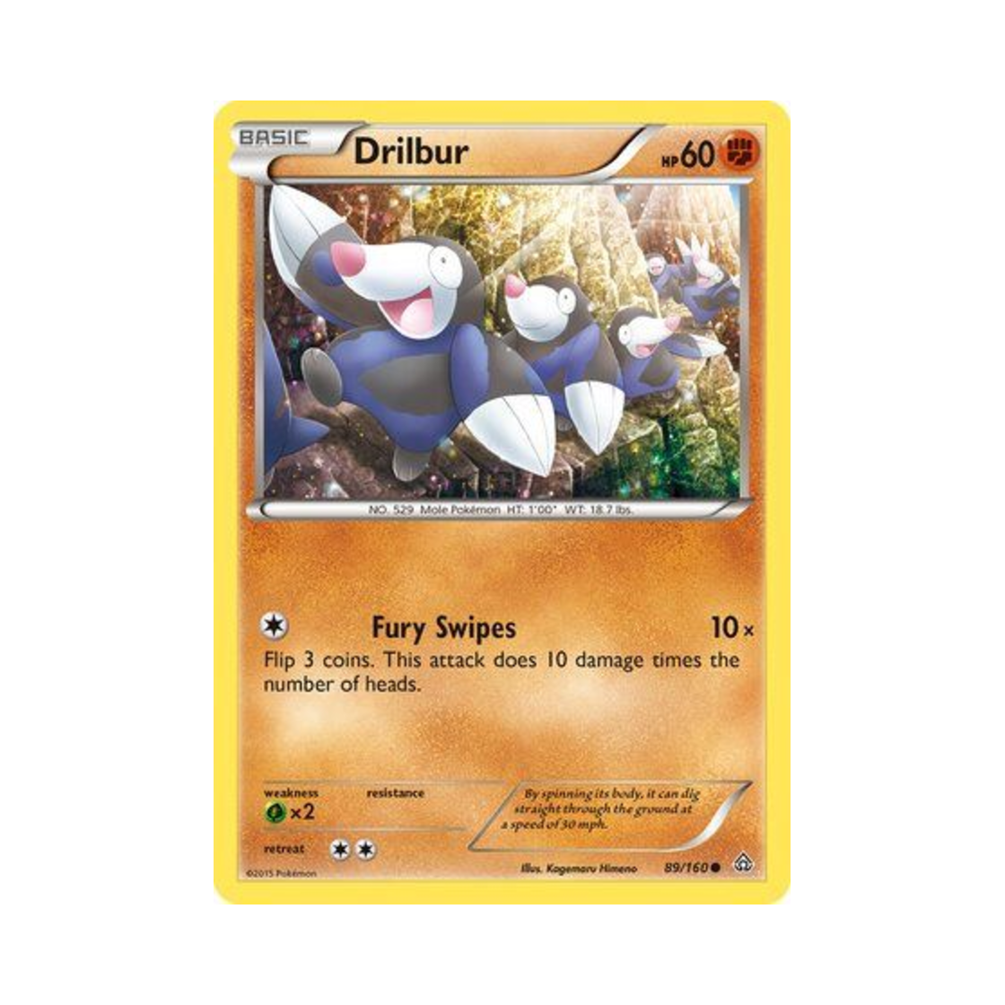 포켓몬 TCG 두더류 C 프라이멀 크래시 (영문판)(Pokemon TCG Drilbur C Primal Clash (English Ver.)) - 1