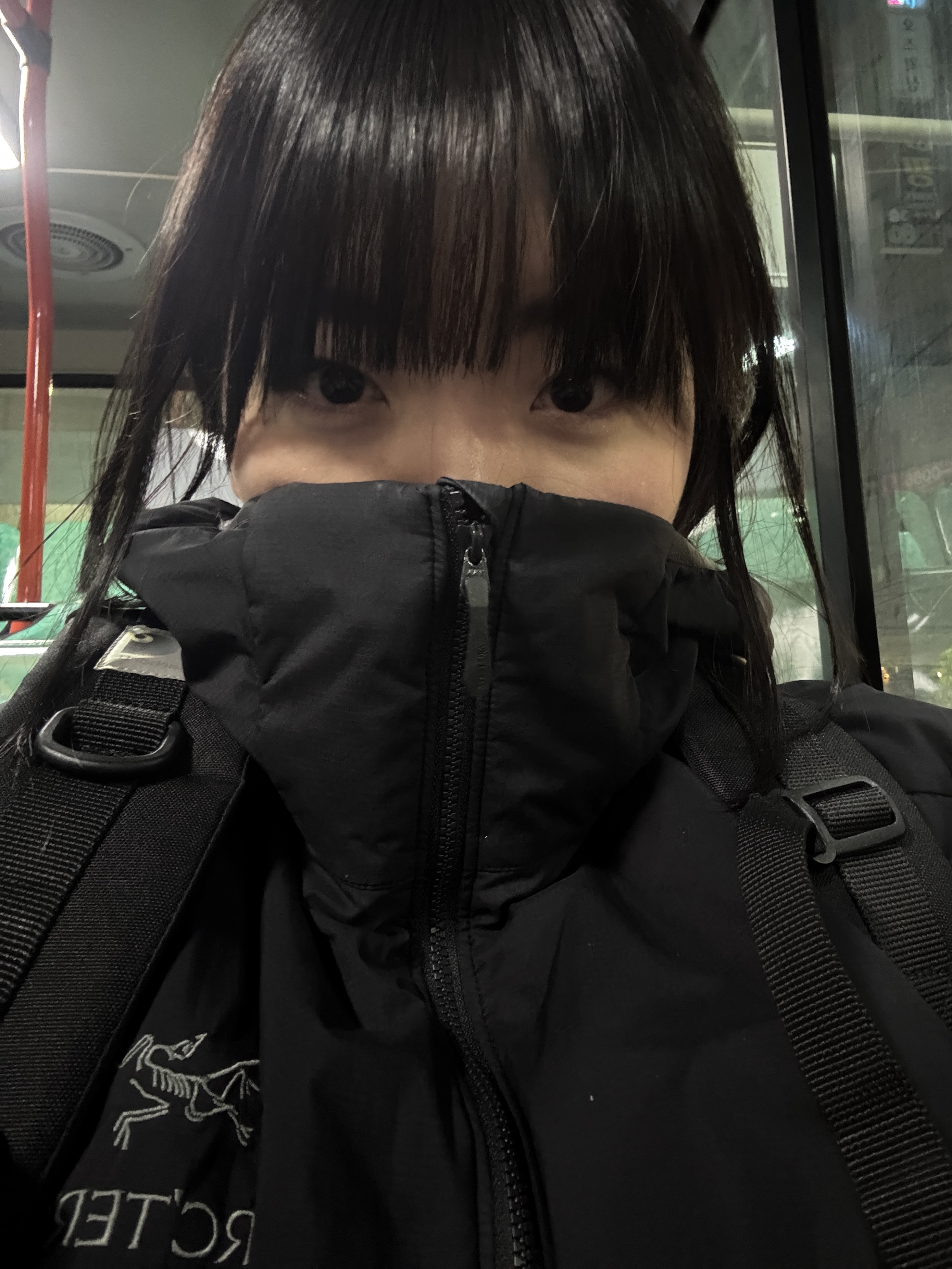 Arc'teryx Atom Hoody Black 착용 스타일 - 1