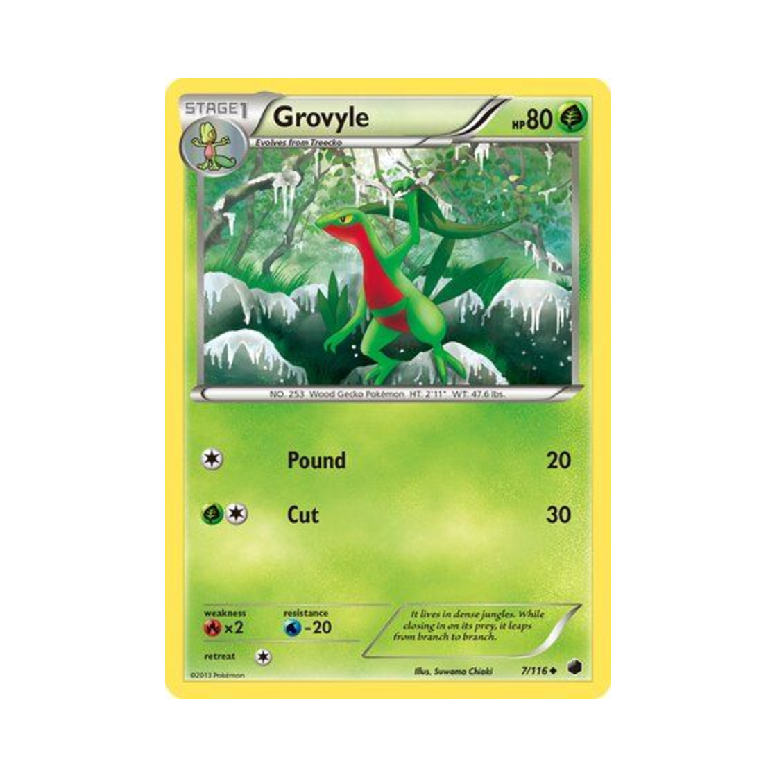 포켓몬 TCG 나무돌이 U 플라스마 프리즈 (영문판)(Pokemon TCG Grovyle U Plasma Freeze (English Ver.)) - 1