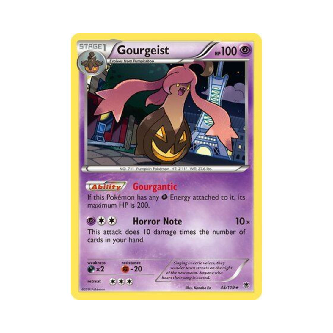 포켓몬 TCG 펌킨인 RH 팬텀 포스 (영문판)(Pokemon TCG Gourgeist RH Phantom Forces (English Ver.)) - 1
