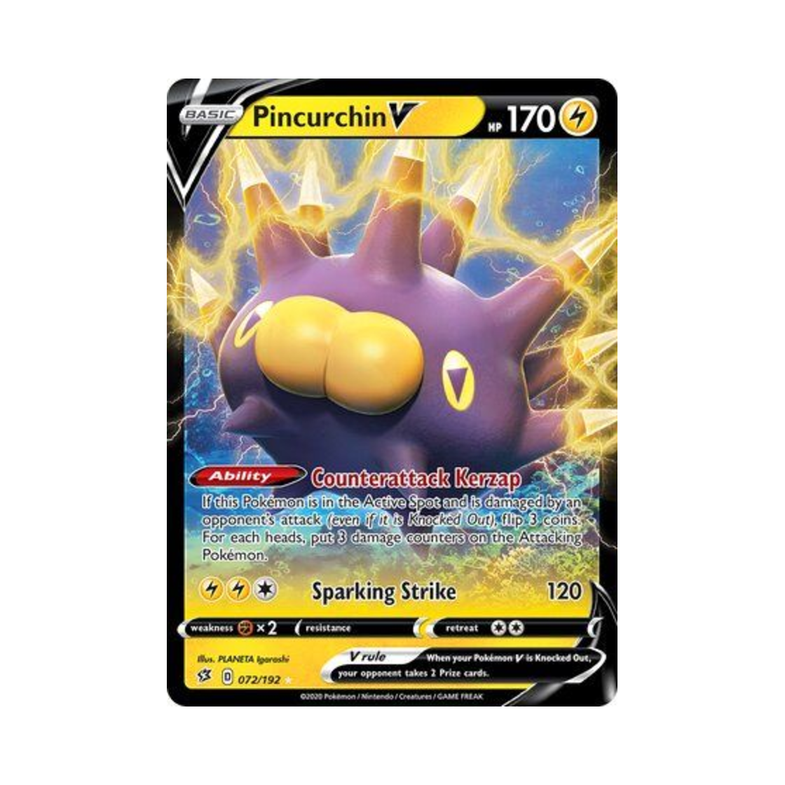 포켓몬 TCG 찌르성게 V HRV 레벌 크래시 (영문판)(Pokemon TCG Pincurchin V HRV Rebel Clash (English Ver.)) - 1