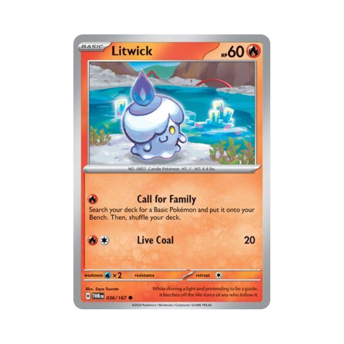 포켓몬 TCG 불켜미 C 트와일라잇 마스커레이드 (영문판)(Pokemon TCG Litwick C Twilight Masquerade (English Ver.))