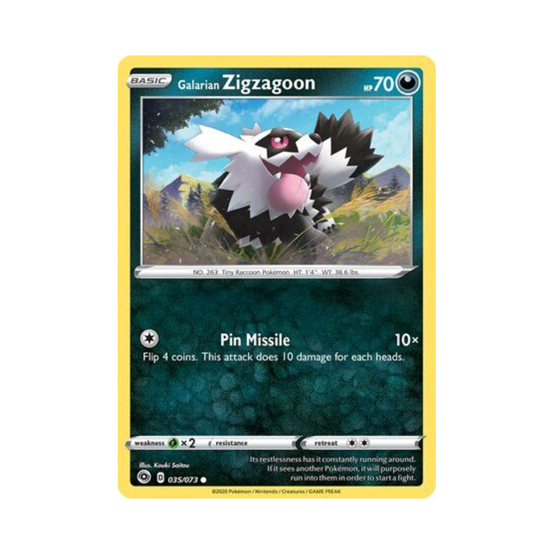 포켓몬 TCG 가라르 지그제구리 C 챔피언스 패스 (영문판)(Pokemon TCG Galarian Zigzagoon C Champion's Path (English Ver.)) - 1