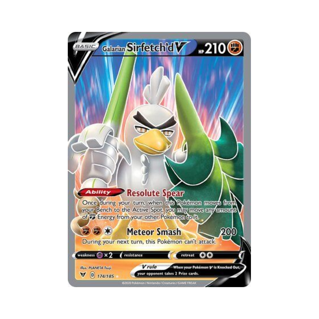 포켓몬 TCG 가라르 창파나이트 V RU 비비드 볼티지 (영문판)(Pokemon TCG Galarian Sirfetch'd V RU Vivid Voltage (English Ver.)) - 1
