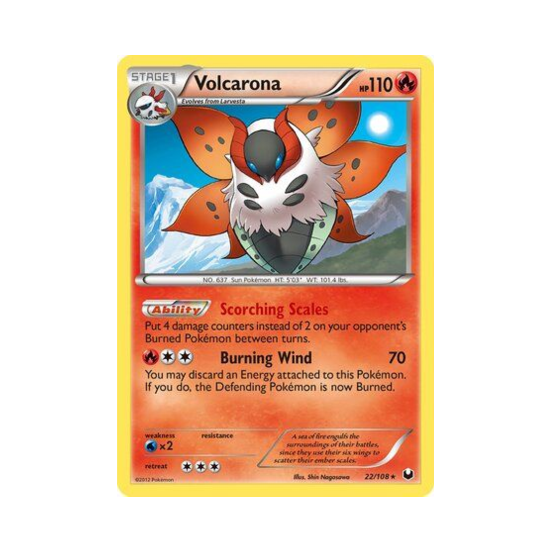 포켓몬 TCG 불카모스 RH 다크 익스플로러스 (영문판)(Pokemon TCG Volcarona RH Dark Explorers (English Ver.)) - 1