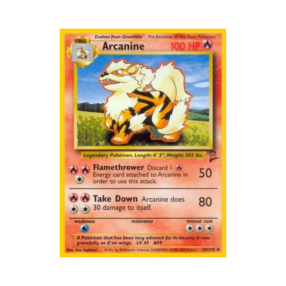 포켓몬 TCG 윈디 U 베이스 세트 2 (영문판)(Pokemon TCG Arcanine U Base Set 2 (English Ver.)) - 1