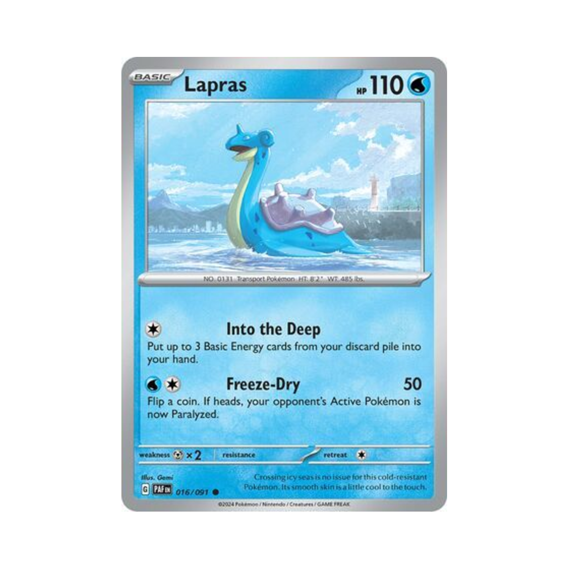 포켓몬 TCG 라프라스 C 팔데아 페이트 (영문판)(Pokemon TCG Lapras C Paldean Fates (English Ver.)) - 1