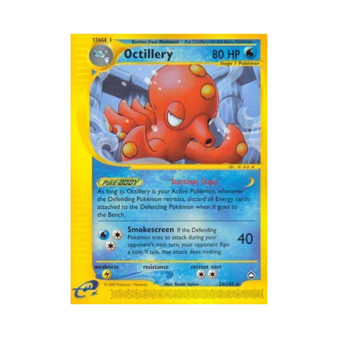 포켓몬 TCG 대포무노 R 아쿠아폴리스 (영문판)(Pokemon TCG Octillery R Aquapolis (English Ver.))