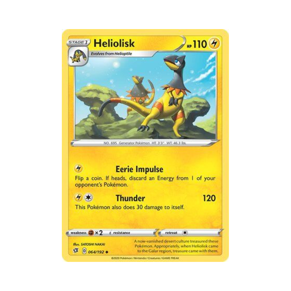 포켓몬 TCG 일레도리자드 U 레벌 크래시 (영문판)(Pokemon TCG Heliolisk U Rebel Clash (English Ver.)) - 1