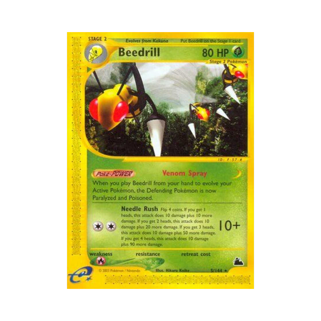 포켓몬 TCG 독침붕 R 스카이리지 (영문판)(Pokemon TCG Beedrill R Skyridge (English Ver.)) - 1