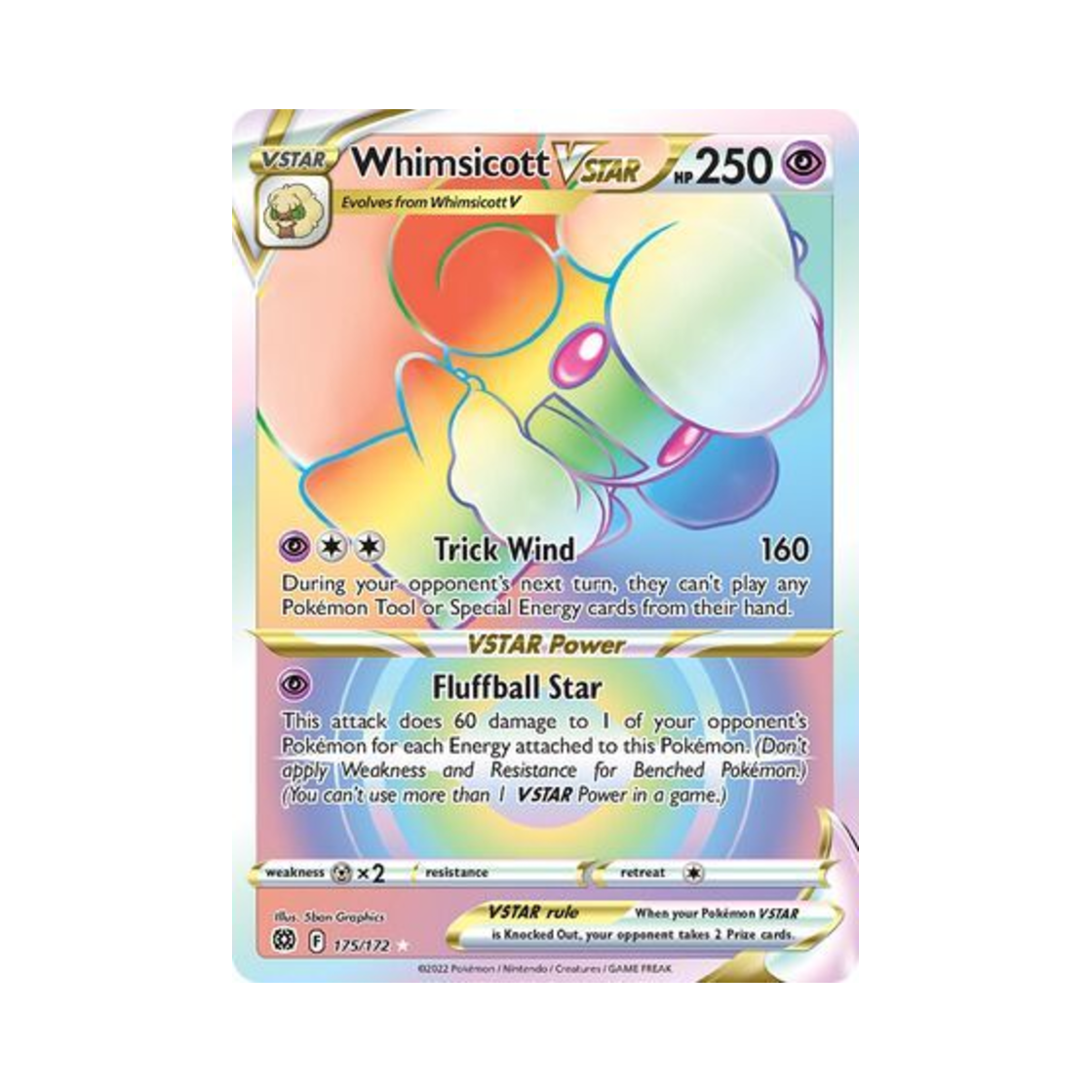 포켓몬 TCG 엘풍 VSTAR RR 브릴리언트 스타즈 (영문판)(Pokemon TCG Whimsicott VSTAR RR Brilliant Stars (English Ver.)) - 1