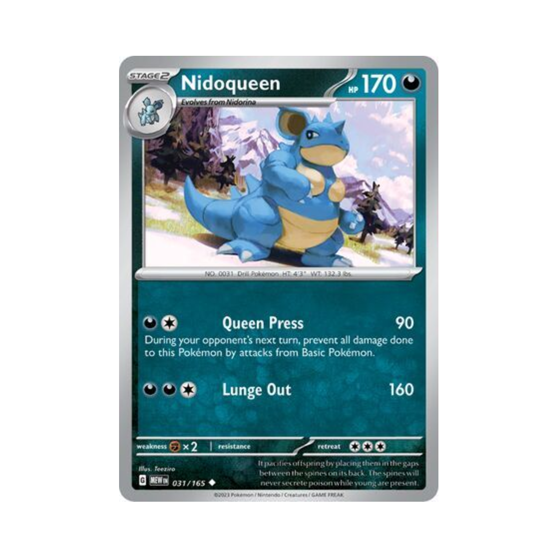포켓몬 TCG 니드퀸 U 스칼렛 & 바이올렛 151 (영문판)(Pokemon TCG Nidoqueen U Scarlet & Violet 151 (English Ver.)) - 1
