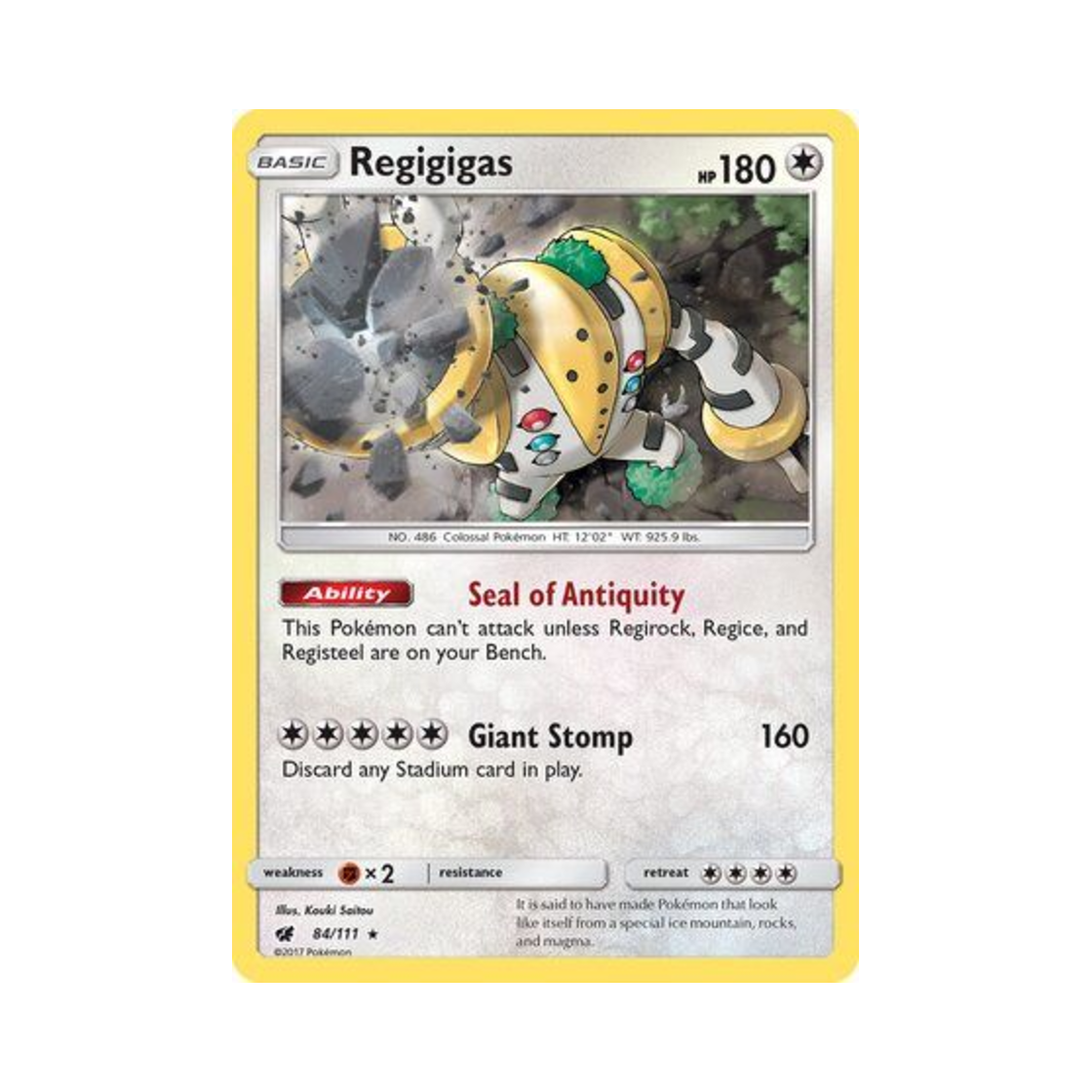 포켓몬 TCG 레지기가스 RH 크림슨 인베이전 (영문판)(Pokemon TCG Regigigas RH Crimson Invasion (English Ver.)) - 1