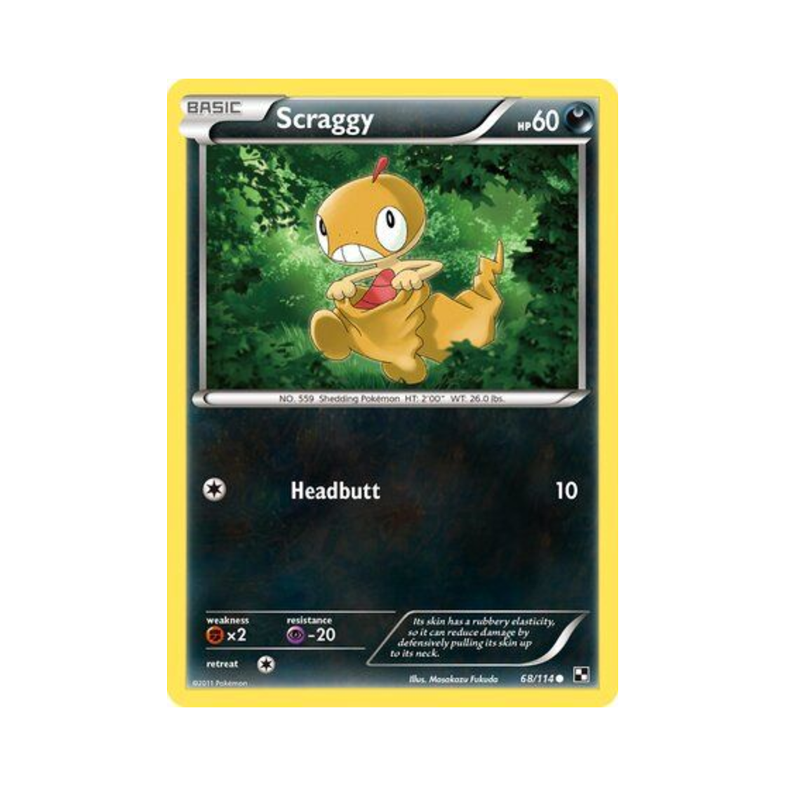 포켓몬 TCG 곤율랭 C 블랙 & 화이트 (영문판)(Pokemon TCG Scraggy C Black & White (English Ver.)) - 1