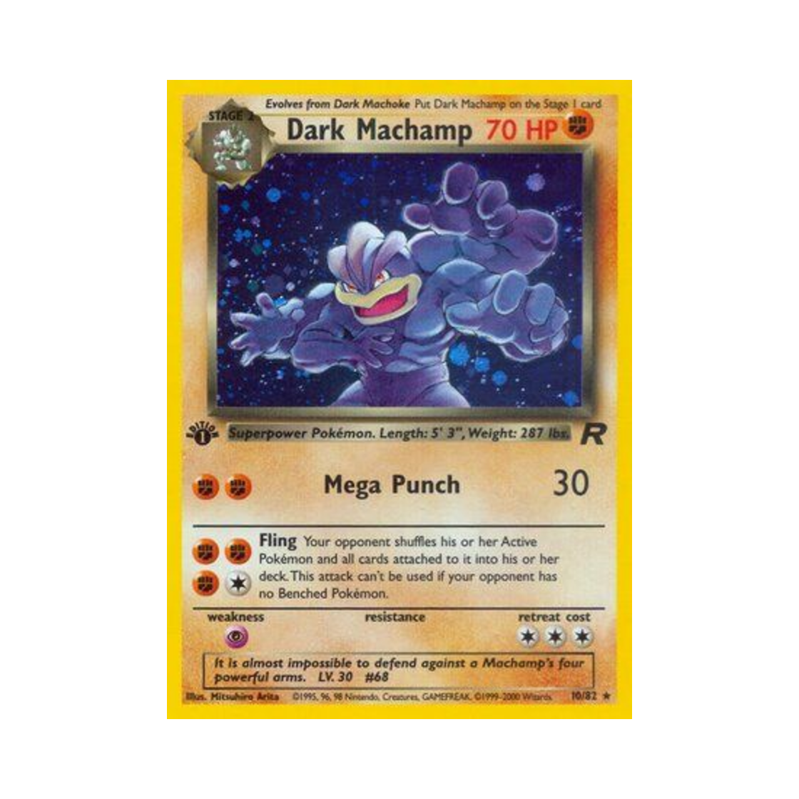 포켓몬 TCG 다크 괴력몬 RH 로켓단 (영문판)(Pokemon TCG Dark Machamp RH Team Rocket (English Ver.))