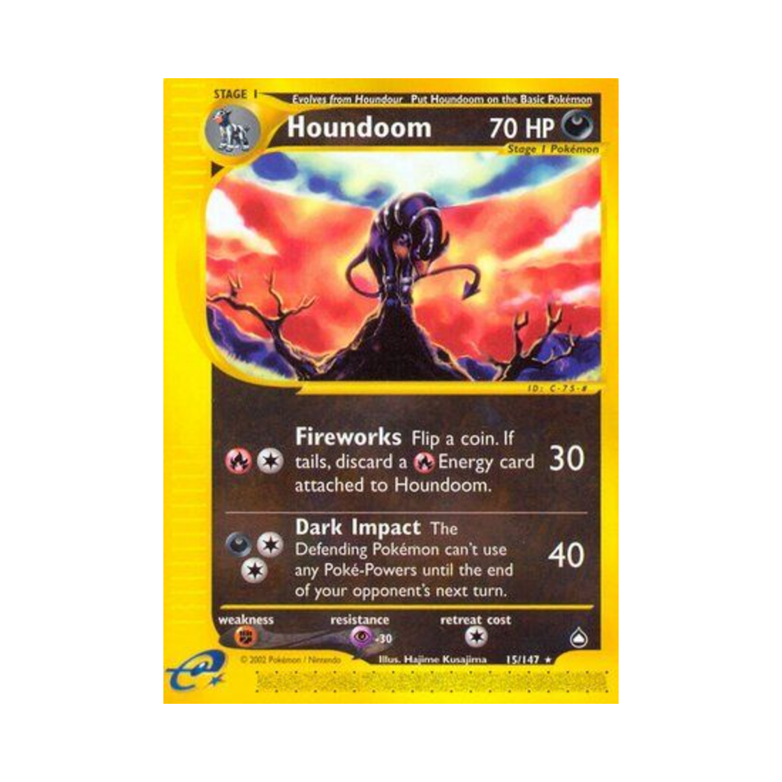포켓몬 TCG 헬가 R 아쿠아폴리스 (영문판)(Pokemon TCG Houndoom R Aquapolis (English Ver.))