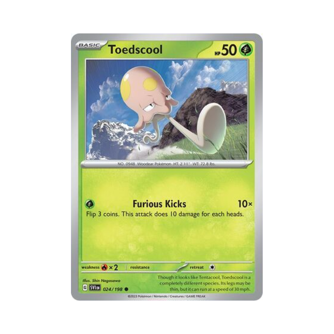 포켓몬 TCG 들눈해 C 스칼렛 & 바이올렛 (영문판)(Pokemon TCG Toedscool C Scarlet & Violet (English Ver.)) - 1