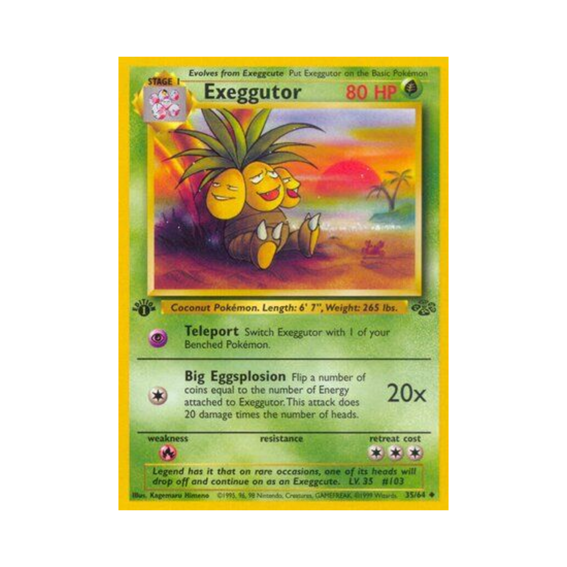 포켓몬 TCG 나시 U 정글 (영문판)(Pokemon TCG Exeggutor U Jungle (English Ver.))