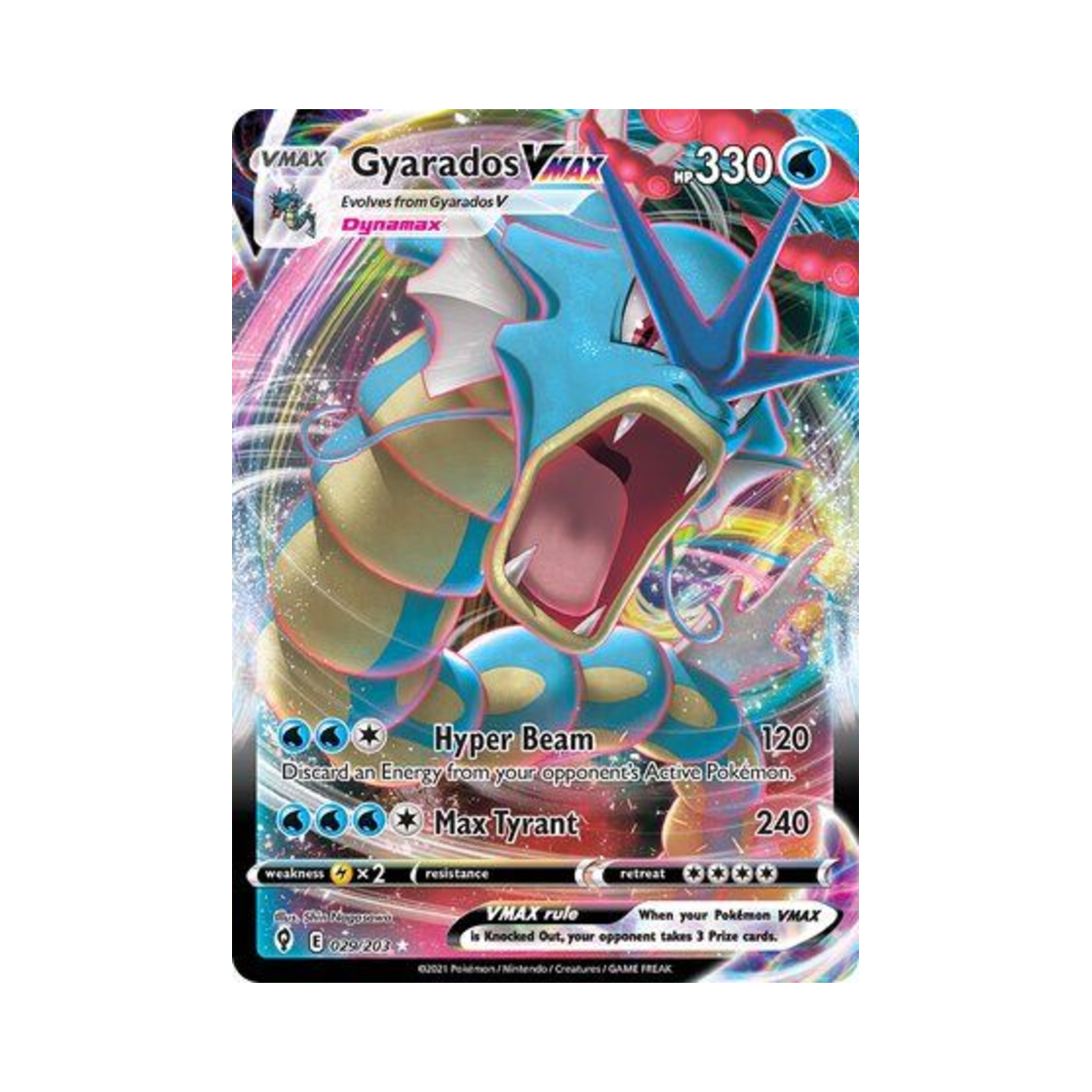 포켓몬 TCG 갸라도스 VMAX HRV 이볼빙 스카이즈 (영문판)(Pokemon TCG Gyarados VMAX HRV Evolving Skies (English Ver.)) - 1