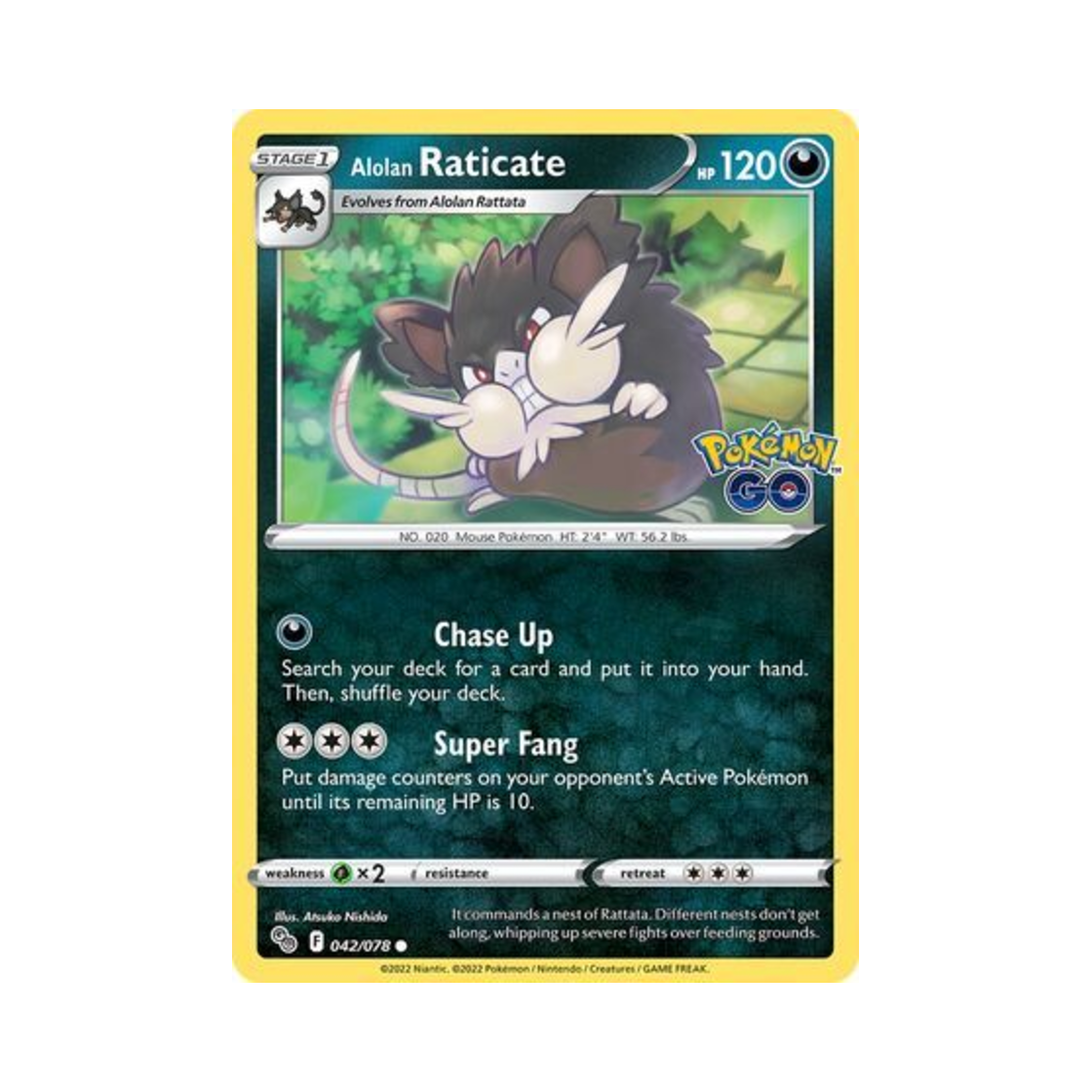 포켓몬 TCG 알로라 레트라 C 포켓몬 고 (영문판)(Pokemon TCG Alolan Raticate C Pokemon GO (English Ver.))