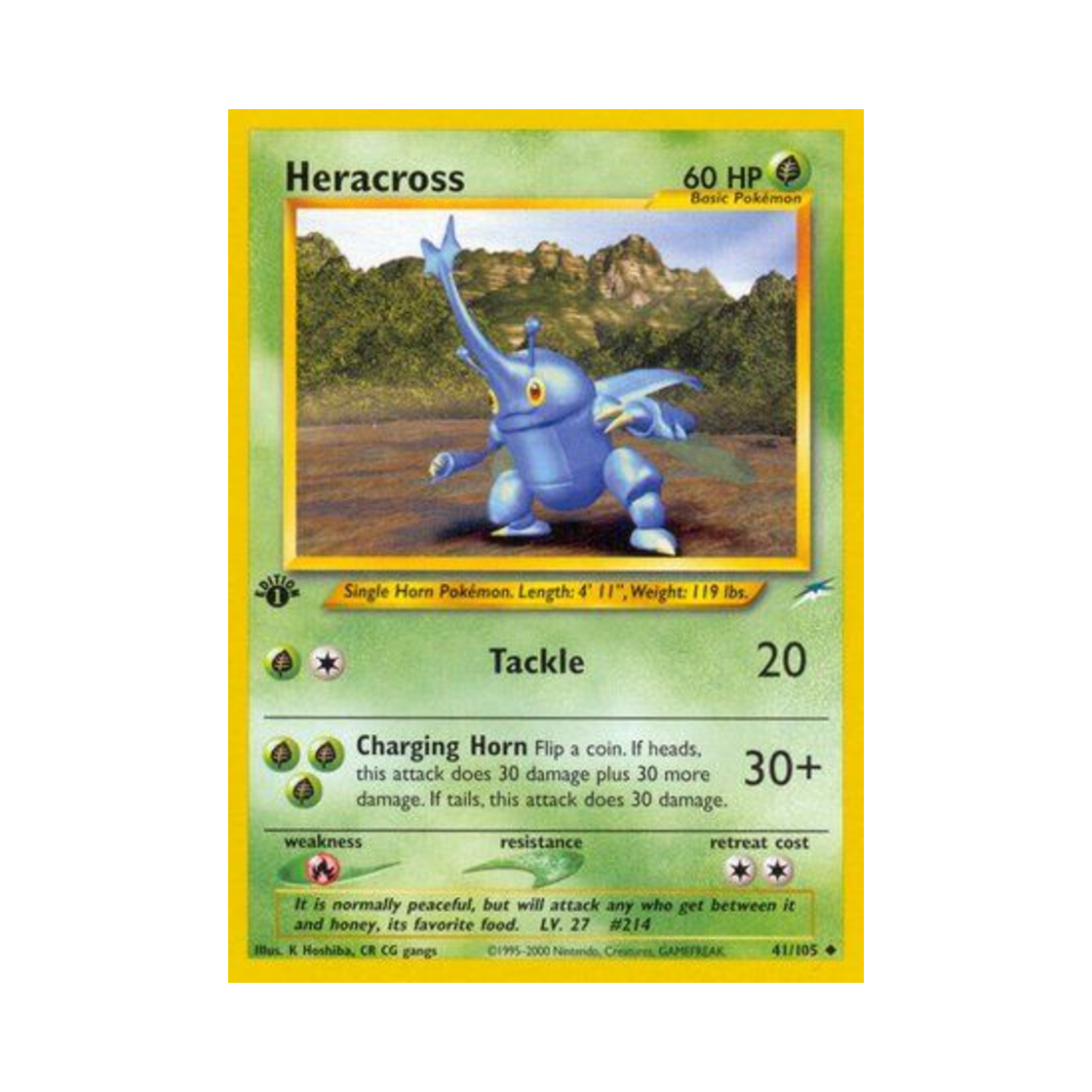 포켓몬 TCG 헤라크로스 U 네오 데스티니 (영문판)(Pokemon TCG Heracross U Neo Destiny (English Ver.)) - 1