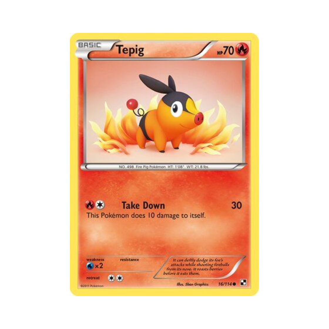 포켓몬 TCG 뚜꾸리 C 블랙 & 화이트 (영문판)(Pokemon TCG Tepig C Black & White (English Ver.))