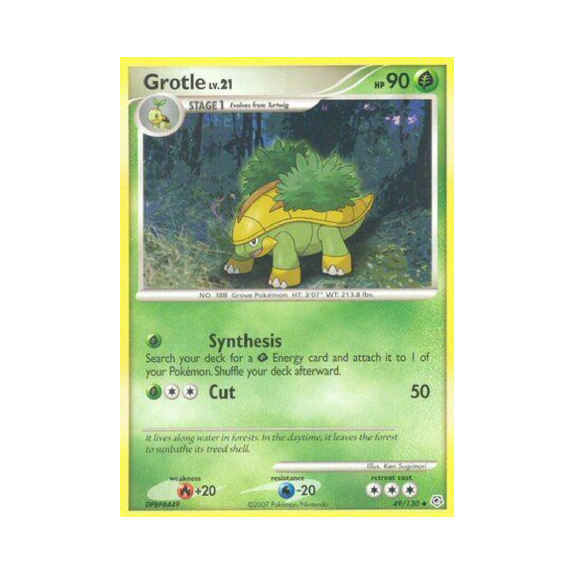 포켓몬 TCG 수풀부기 U 다이아몬드 & 펄 (영문판)(Pokemon TCG Grotle U Diamond & Pearl (English Ver.))